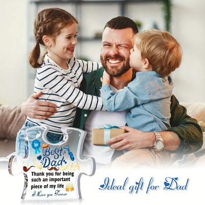 Best Dad Puzzle Piece Acrylic Plaque