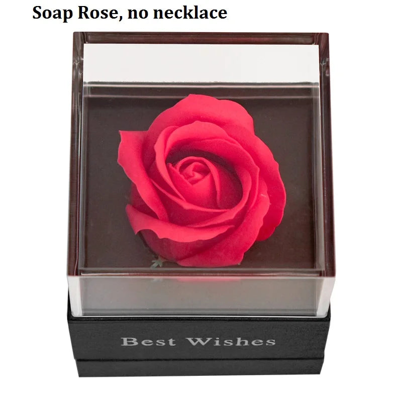 Eternal Rose Jewelry Box  with Necklace Forever Love