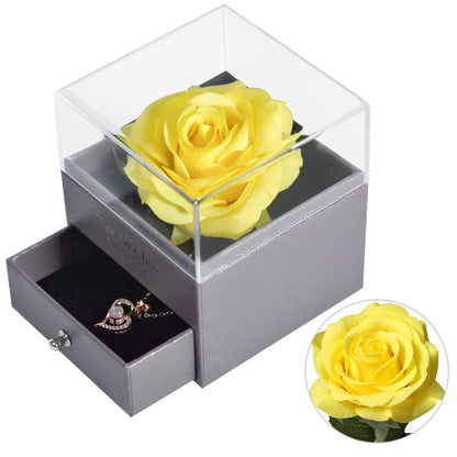 Eternal Rose Jewelry Box  with Necklace Forever Love