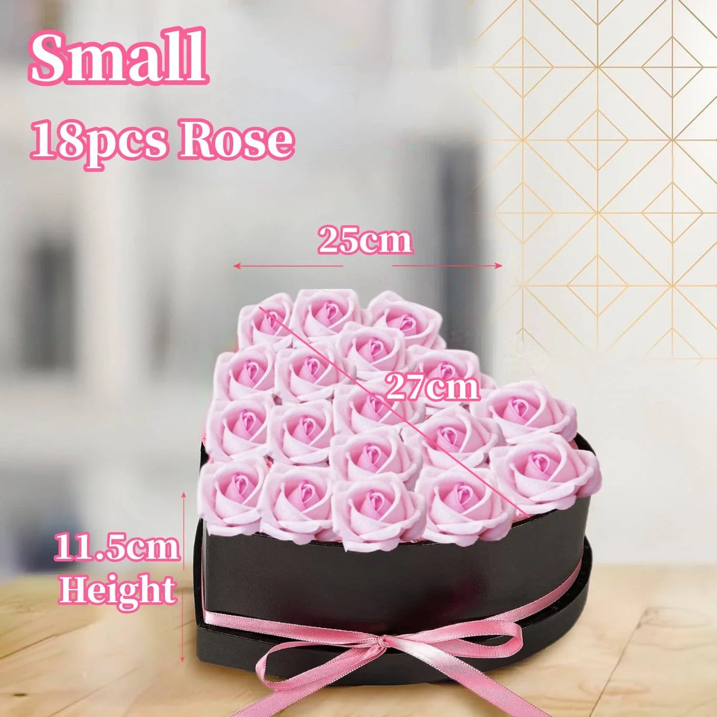 Heart Shape Artificial Eternal Rose Gift Box