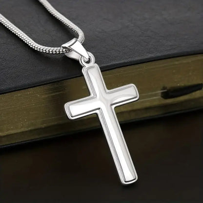 To My Dad Cross Necklace