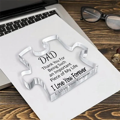 Dad Carving Puzzle Acrylic Plaque