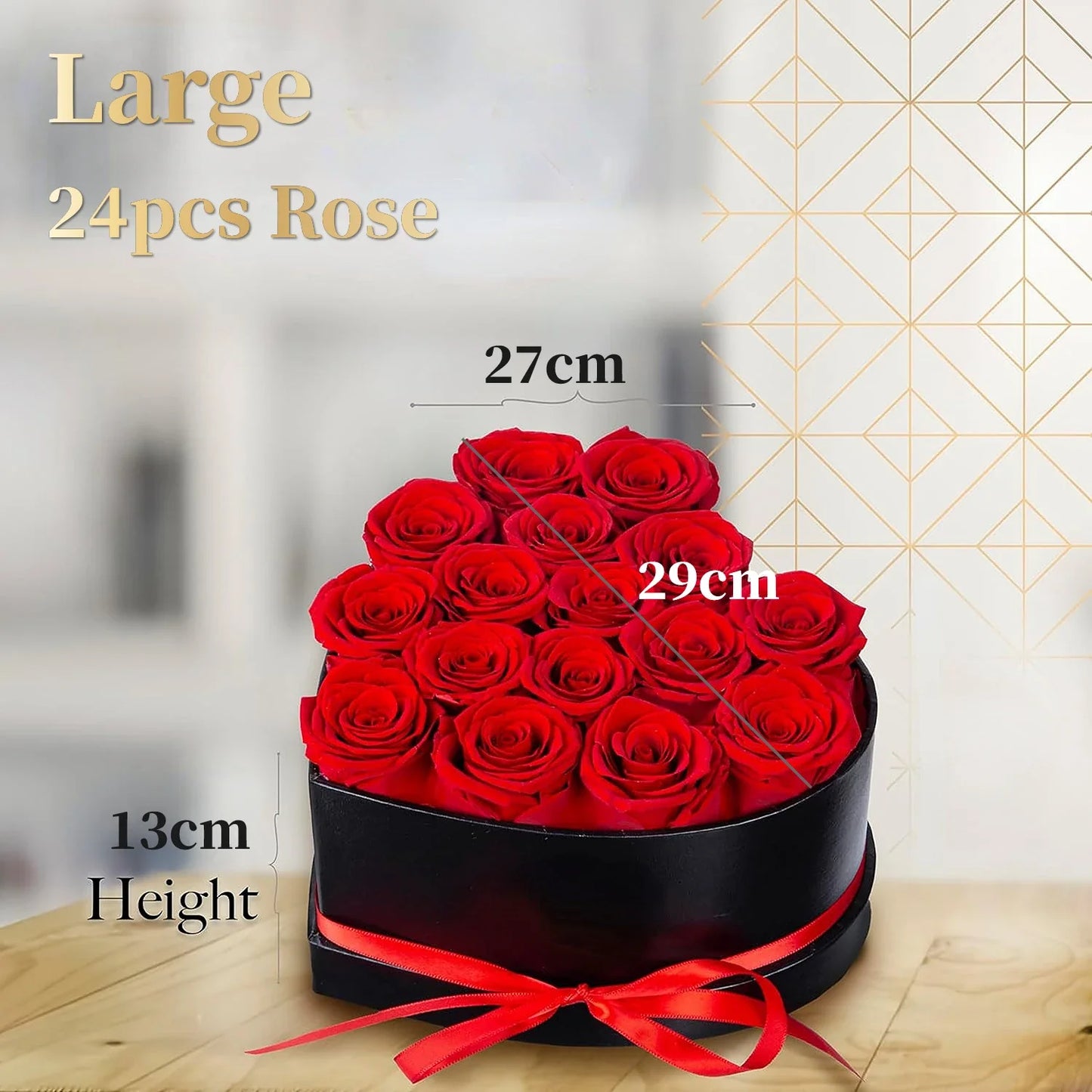 Heart Shape Artificial Eternal Rose Gift Box