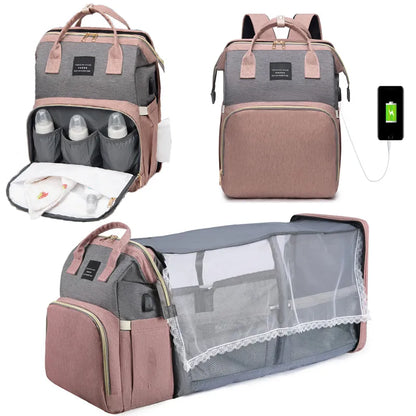 Folding  Baby Backpack With Portable Crib