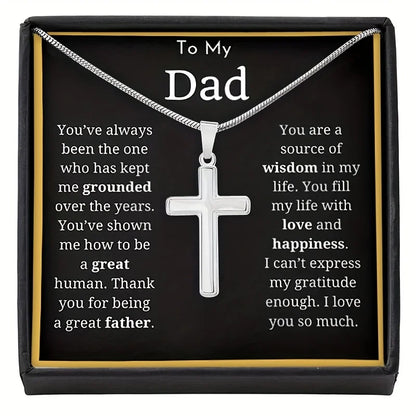 For My Dad Cross Necklace